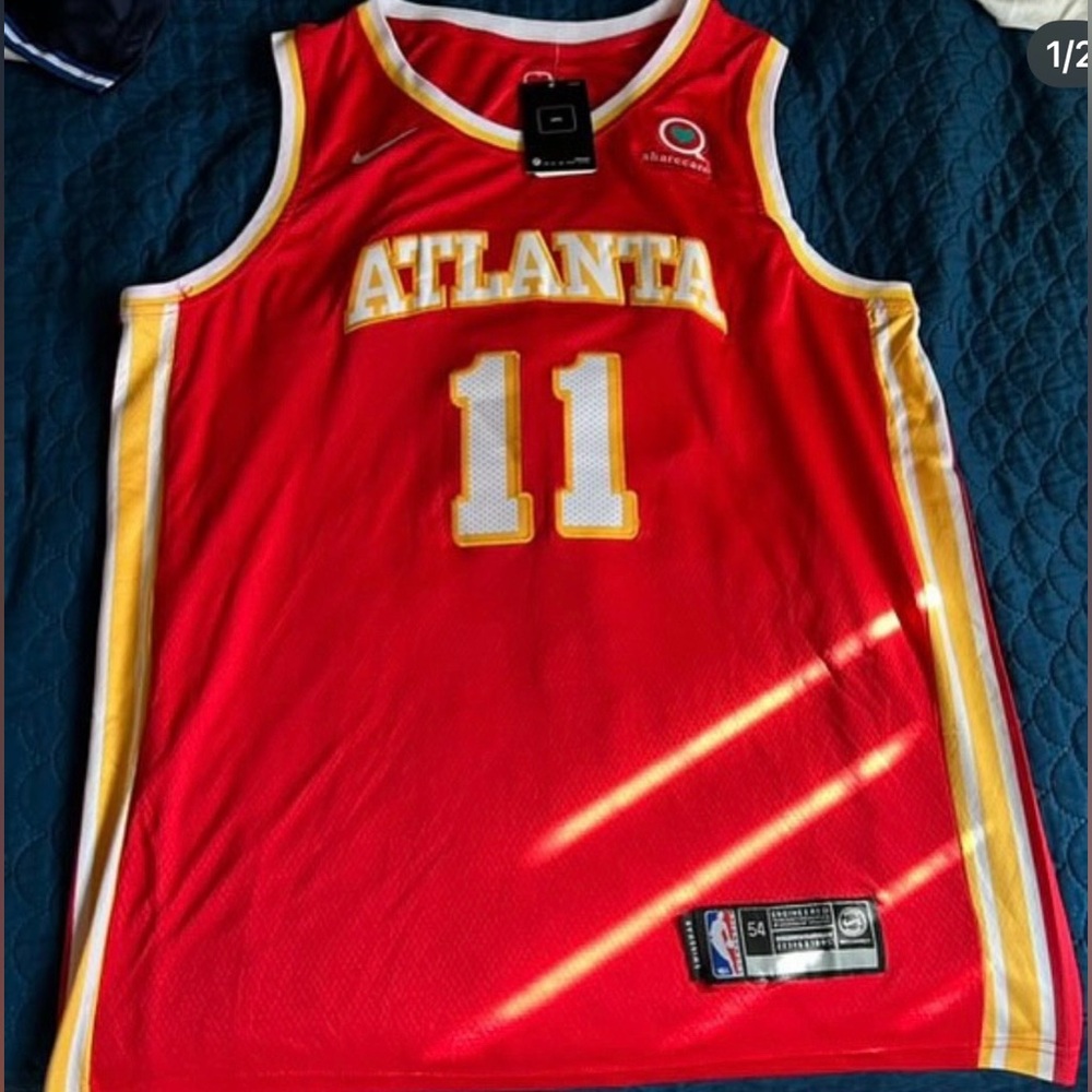 PRICE REDUCTION Nike Red and Yellow Atlanta Jersey